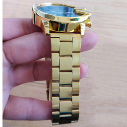 ساعت مچی عقربه‌ای مردانه مدل بندفلزی کد 444 شاخدار