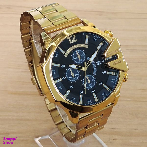 ساعت مچی عقربه‌ای مردانه مدل بندفلزی کد 444 شاخدار