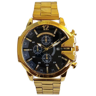 ساعت مچی عقربه‌ای مردانه مدل بندفلزی کد 444 شاخدار