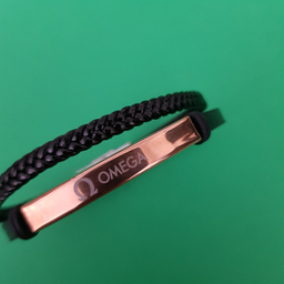 دستبند چرم مردانه مدل Omega