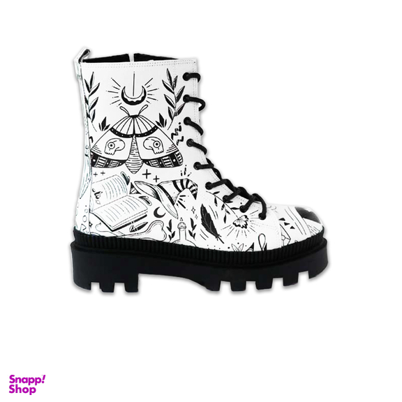نیم بوت زنانه دندی (Dandy) مدل Black & White کد dnd-lng04