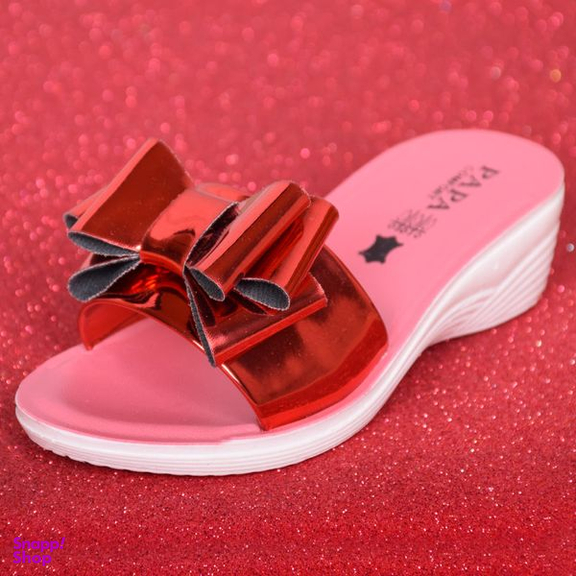 دمپایی نوزاد پاپا (Papa) مدل پاپیون هولوگرامی کد R.D.3.0.5.6