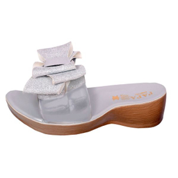 دمپایی نوزاد پاپا (Papa) مدل پاپیون هولوگرامی کد S.L.V.3.2.6.6