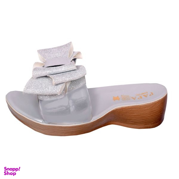 دمپایی نوزاد پاپا (Papa) مدل پاپیون هولوگرامی کد S.L.V.3.2.6.6