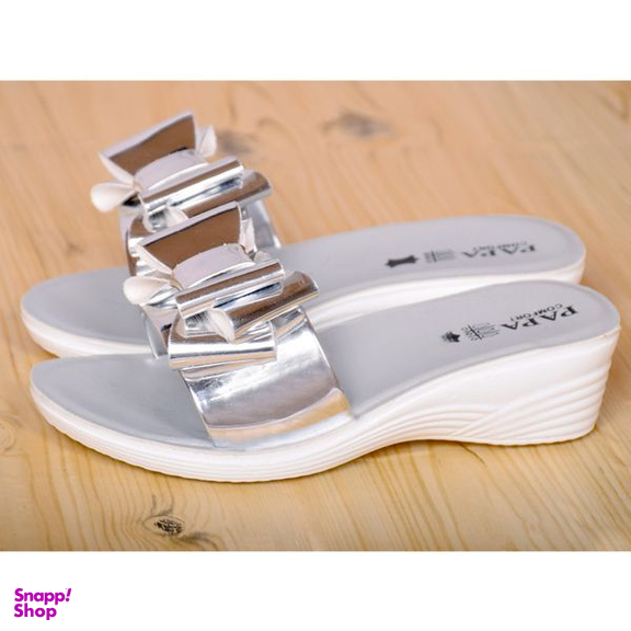 دمپایی نوزاد پاپا (Papa) مدل پاپیون هولوگرامی کد S.L.V.3.0.5.6