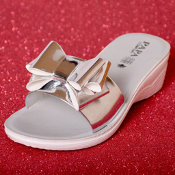 دمپایی نوزاد پاپا (Papa) مدل پاپیون هولوگرامی کد S.L.V.3.0.5.6