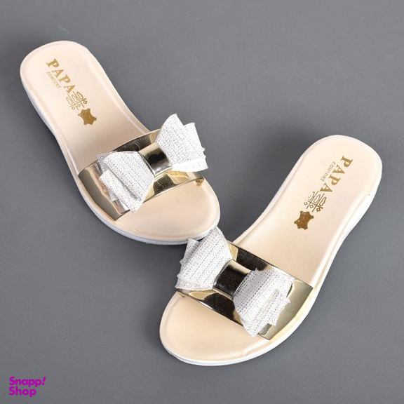 دمپایی نوزاد پاپا (Papa) مدل پاپیون هولوگرامی کد Y.W.3.2.6.6