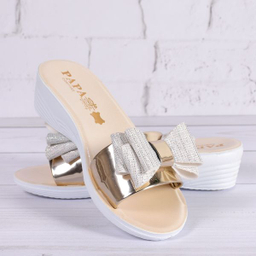 دمپایی نوزاد پاپا (Papa) مدل پاپیون هولوگرامی کد Y.W.3.2.6.6