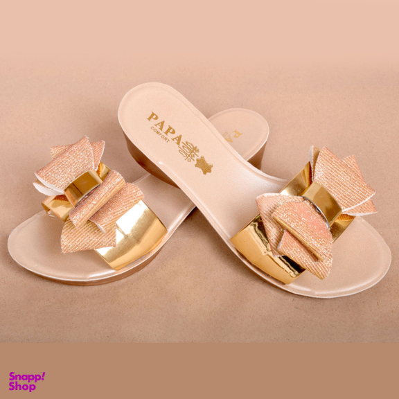 دمپایی نوزاد پاپا (Papa) مدل پاپیون هولوگرامی کد G.D.3.2.6.6