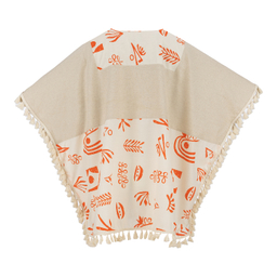 پانچو زنانه السانا مدل جانان کد 1493 رنگ نارنجی