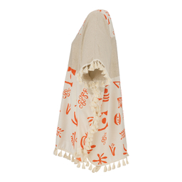 پانچو زنانه السانا مدل جانان کد 1493 رنگ نارنجی