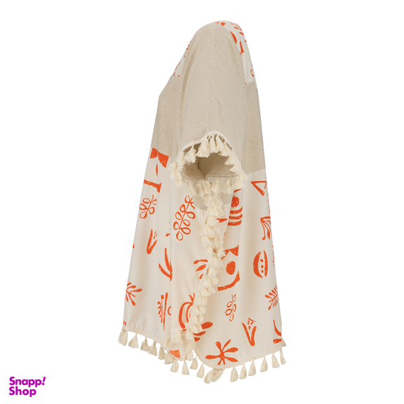 پانچو زنانه السانا مدل جانان کد 1493 رنگ نارنجی