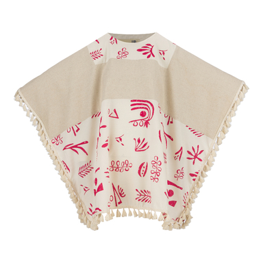 پانچو زنانه السانا مدل جانان کد 1493 رنگ سرخابی