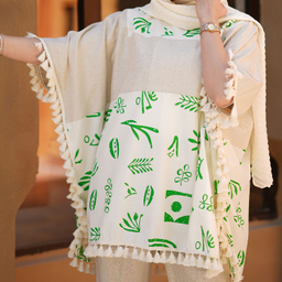 پانچو زنانه السانا مدل جانان کد 1493 رنگ سبز