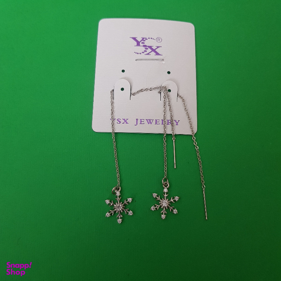 گوشواره بخیه‌ ای دخترانه وای اس ایکس (YSX) مدل دانه برف