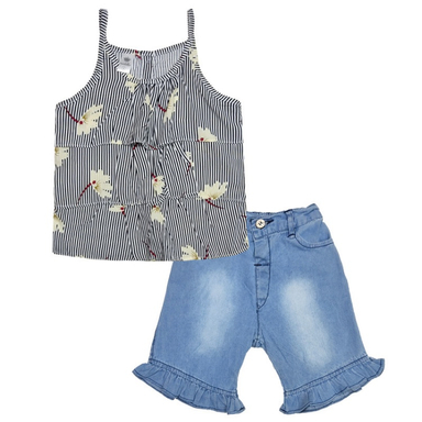 ست تاپ و شلوارک دخترانه مدلا (Modella) مدل بهار کد MAS8505