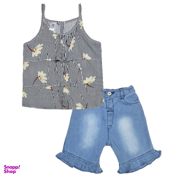 ست تاپ و شلوارک دخترانه مدلا (Modella) مدل بهار کد MAS8505