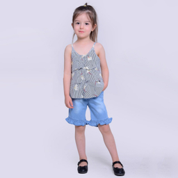 ست تاپ و شلوارک دخترانه مدلا (Modella) مدل بهار کد MAS8505