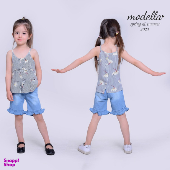 ست تاپ و شلوارک دخترانه مدلا (Modella) مدل بهار کد MAS8505