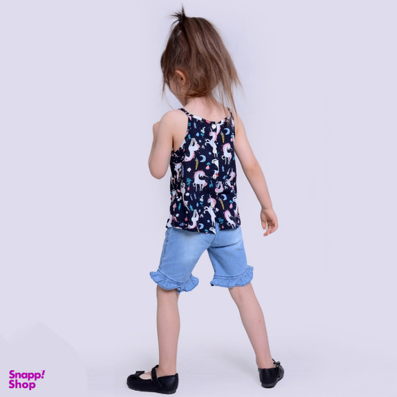 ست تاپ و شلوارک دخترانه مدلا (Modella) مدل یونیکورن کد MAS8503