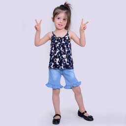 ست تاپ و شلوارک دخترانه مدلا (Modella) مدل یونیکورن کد MAS8503