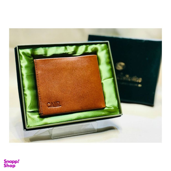 کیف پول چرم طبیعی مردانه کمل (camel) مدل K4