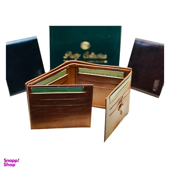 کیف پول چرم طبیعی مردانه کمل (camel) مدل K4