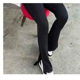 لگینگ زنانه مدل کبریتی بغل چاکدار رنگ مشکی