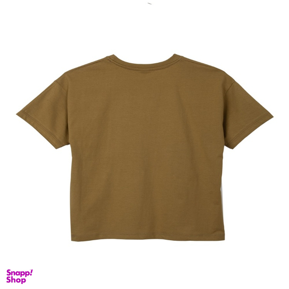 تیشرت بچگانه جی بی جو (Jibijo) مدل نوشته و گل کد 6203 رنگ قهوهای