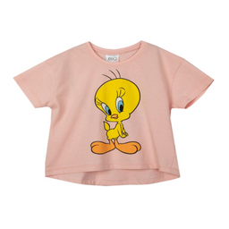 تیشرت دخترانه جی بی جو (Jibijo) مدل توییتی کد 3030 رنگ صورتی