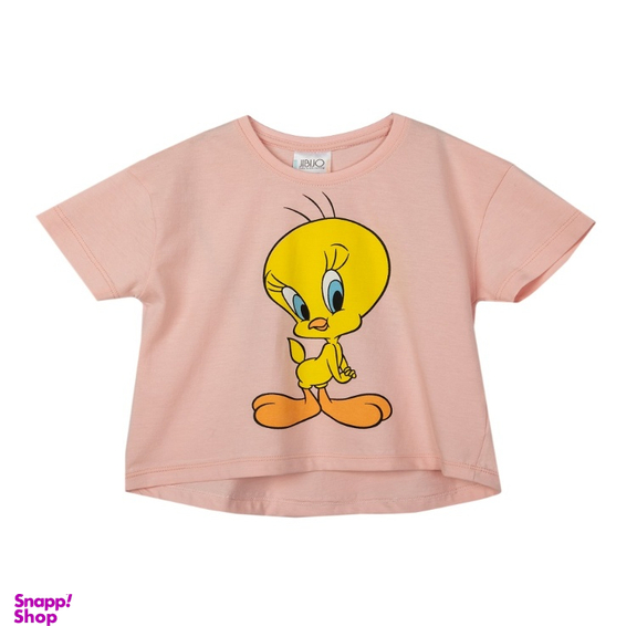 تیشرت دخترانه جی بی جو (Jibijo) مدل توییتی کد 3030 رنگ صورتی