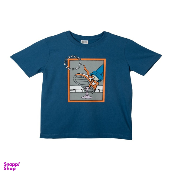 تیشرت آستین کوتاه بچگانه جی بی جو (Jibijo) مدل Shoes کد 3051 رنگ سرمهای