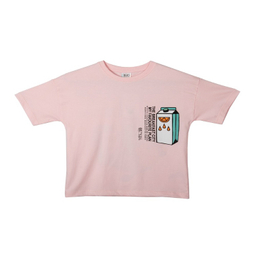 تیشرت آستین کوتاه بچگانه جی بی جو (Jibijo) مدل Breakfast کد 3053 رنگ یاسی