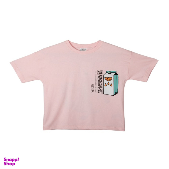 تیشرت آستین کوتاه بچگانه جی بی جو (Jibijo) مدل Breakfast کد 3053 رنگ یاسی