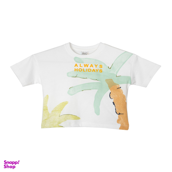 تیشرت بچگانه جی بی جو (Jibijo) مدل Holiday کد 3056 رنگ سفید