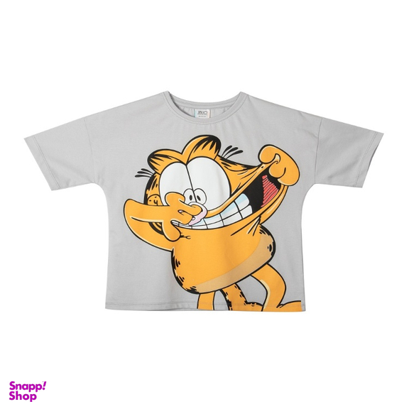 تیشرت بچگانه جی بی جو (Jibijo) مدل Garfield کد 3071 رنگ طوسی