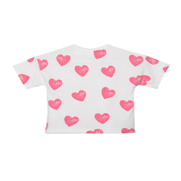 تیشرت دخترانه جی بی جو (Jibijo) مدل Heart کد 3072 رنگ سفید