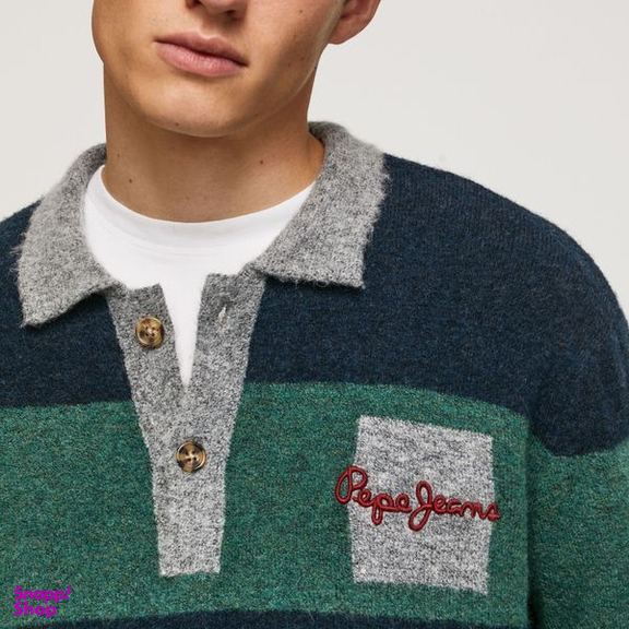 پلیور مردانه پپه جینز (Pepe Jeans) مدل Marvin Striped Print Jumper