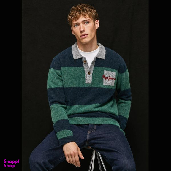 پلیور مردانه پپه جینز (Pepe Jeans) مدل Marvin Striped Print Jumper