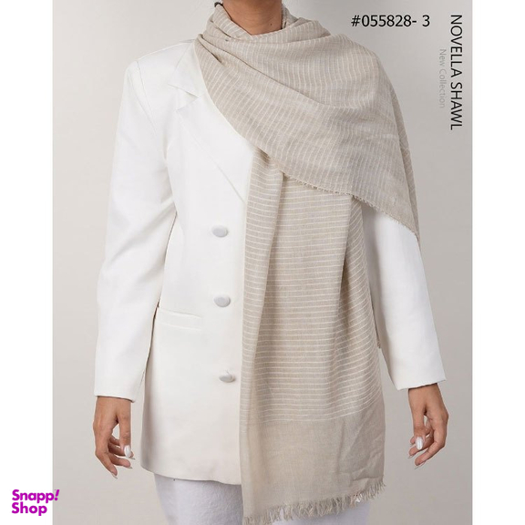 شال زنانه نوولا شال (Novella shawl) مدل راه راه کد 055828