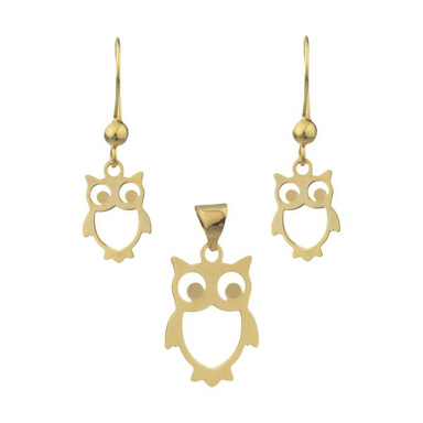 نیم ست طلا 18 عیار دخترانه مایا ماهک (Maya Maahak) مدل MS0507