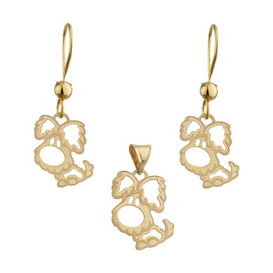 نیم ست طلا 18 عیار دخترانه مایا ماهک (Maya Maahak) مدل MS0586