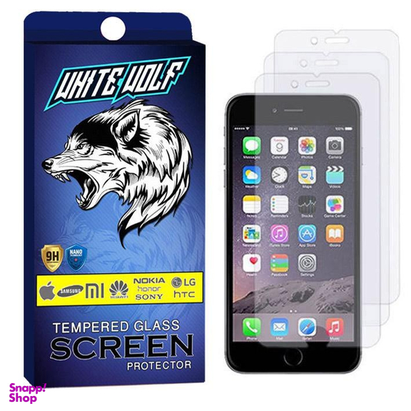 محافظ صفحه نمایش وایت ولف (White Wolf) مدل WGS مناسب موبایل اپل 6Plus/ 6s Plus بسته 3 عددی