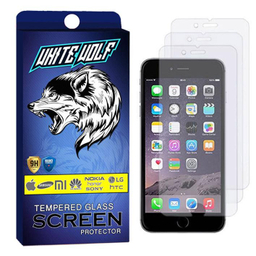 محافظ صفحه نمایش وایت ولف مدل WGS مناسب موبایل اپل iPhone 7 بسته 3 عددی