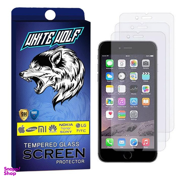 محافظ صفحه نمایش وایت ولف مدل WGS مناسب موبایل اپل iPhone 7 بسته 3 عددی