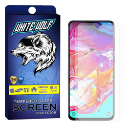 محافظ صفحه نمایش وایت ولف (White Wolf) مدل WGS مناسب موبایل سامسونگ Galaxy A70 بسته 2 عددی