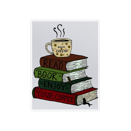 استیکر تزیینی موبایل و تبلت ماسا دیزاین (Masa Design) مدل Stkv0250 طرح Book.Coffee