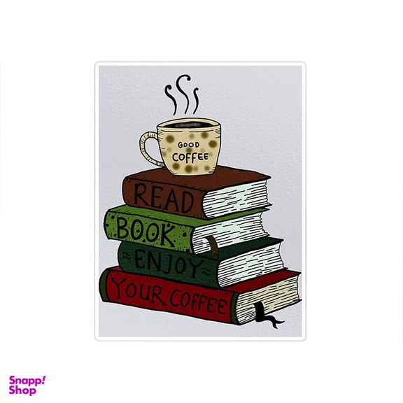 استیکر تزیینی موبایل و تبلت ماسا دیزاین (Masa Design) مدل Stkv0250 طرح Book.Coffee