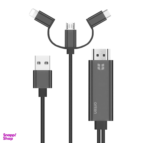 کابل تبدیل Hdmi به Lightning/Micro USB/USB-C اونتن (Onten) مدل Otn-7537A به طول 1.8m