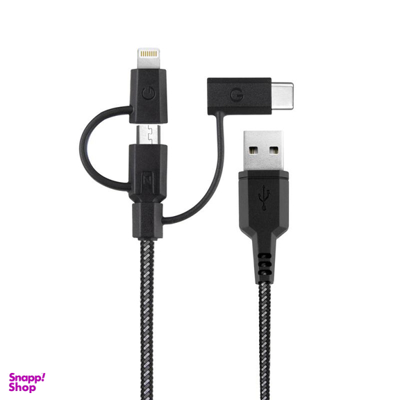 کابل تبدیل USB به micro USB/ Lightning/ USB-C انرجیا (Energea) مدل Nylotough به طول 30cm